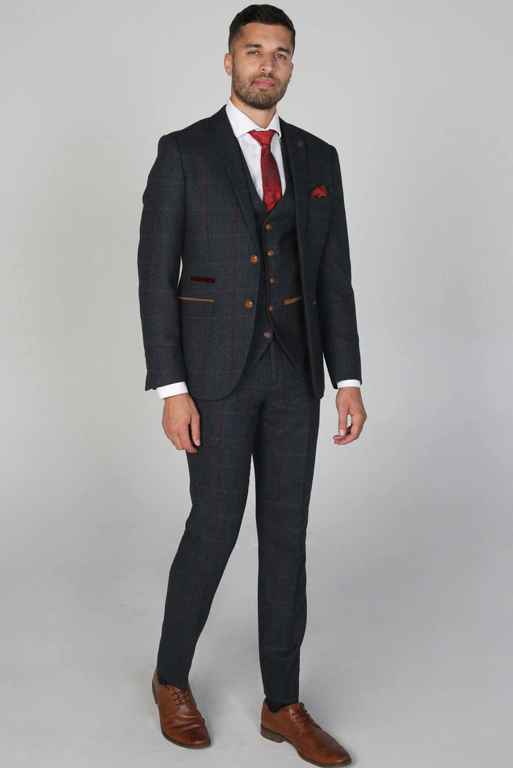 Suits Plus: Paul Andrew- Madrid Navy Men's Three Piece Suit