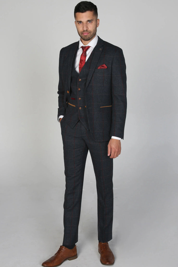 Suits Plus: Paul Andrew- Madrid Navy Men's Three Piece Suit