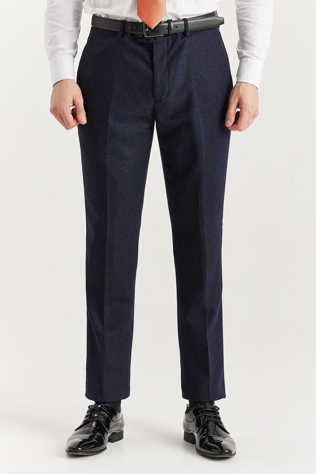 Oscar Navy Tweed Three Piece Suit