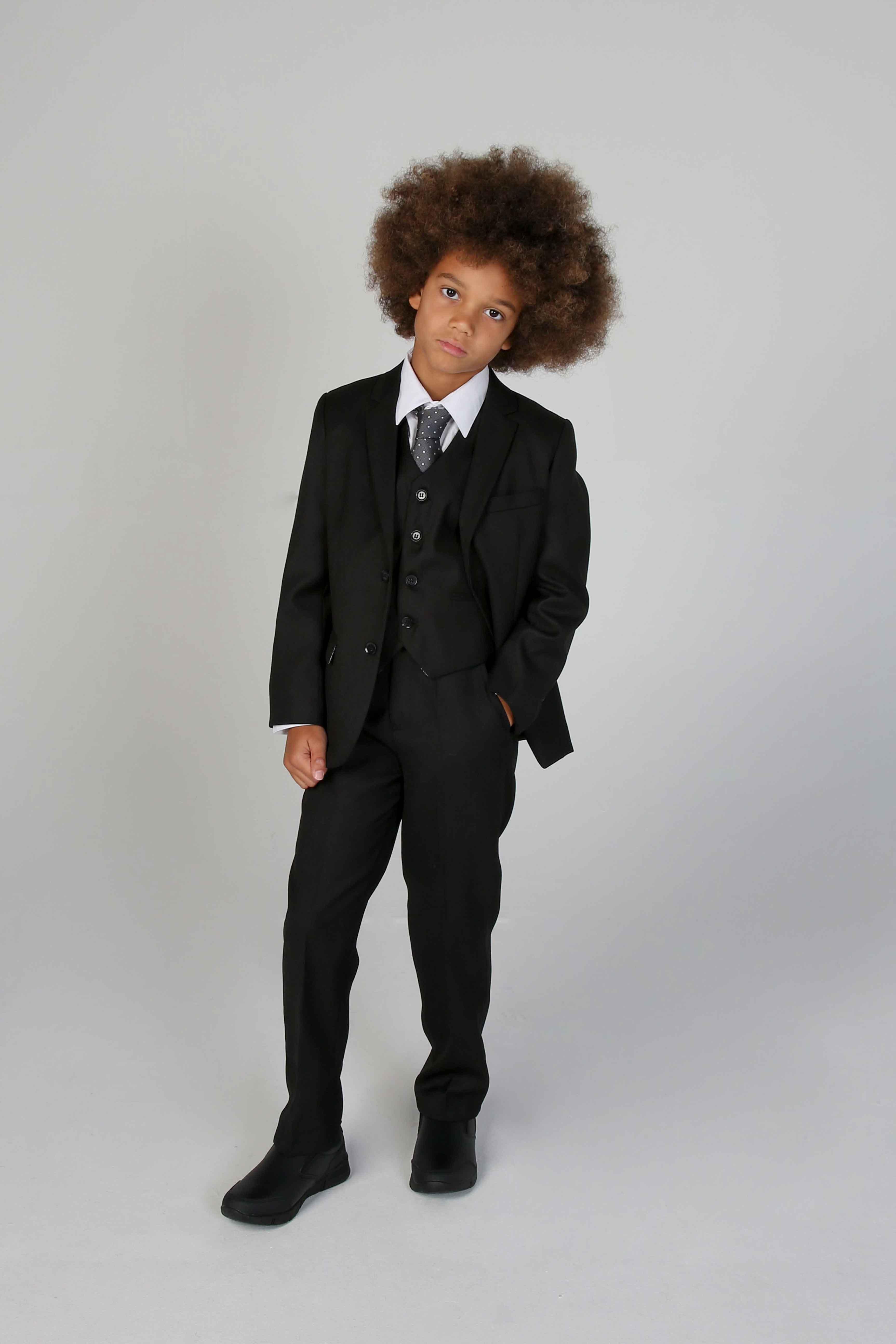 Paul Andrew Children - Device - Boy's Parker Black 5pc Suit