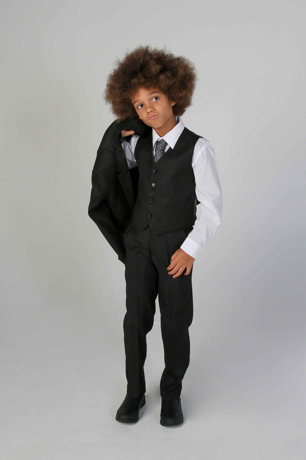 Paul Andrew Children - Device - Boy's Parker Black 5pc Suit