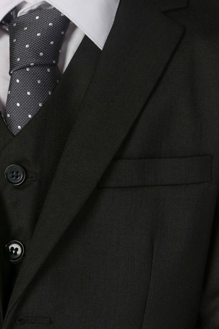 Paul Andrew Children - Device - Boy's Parker Black 5pc Suit