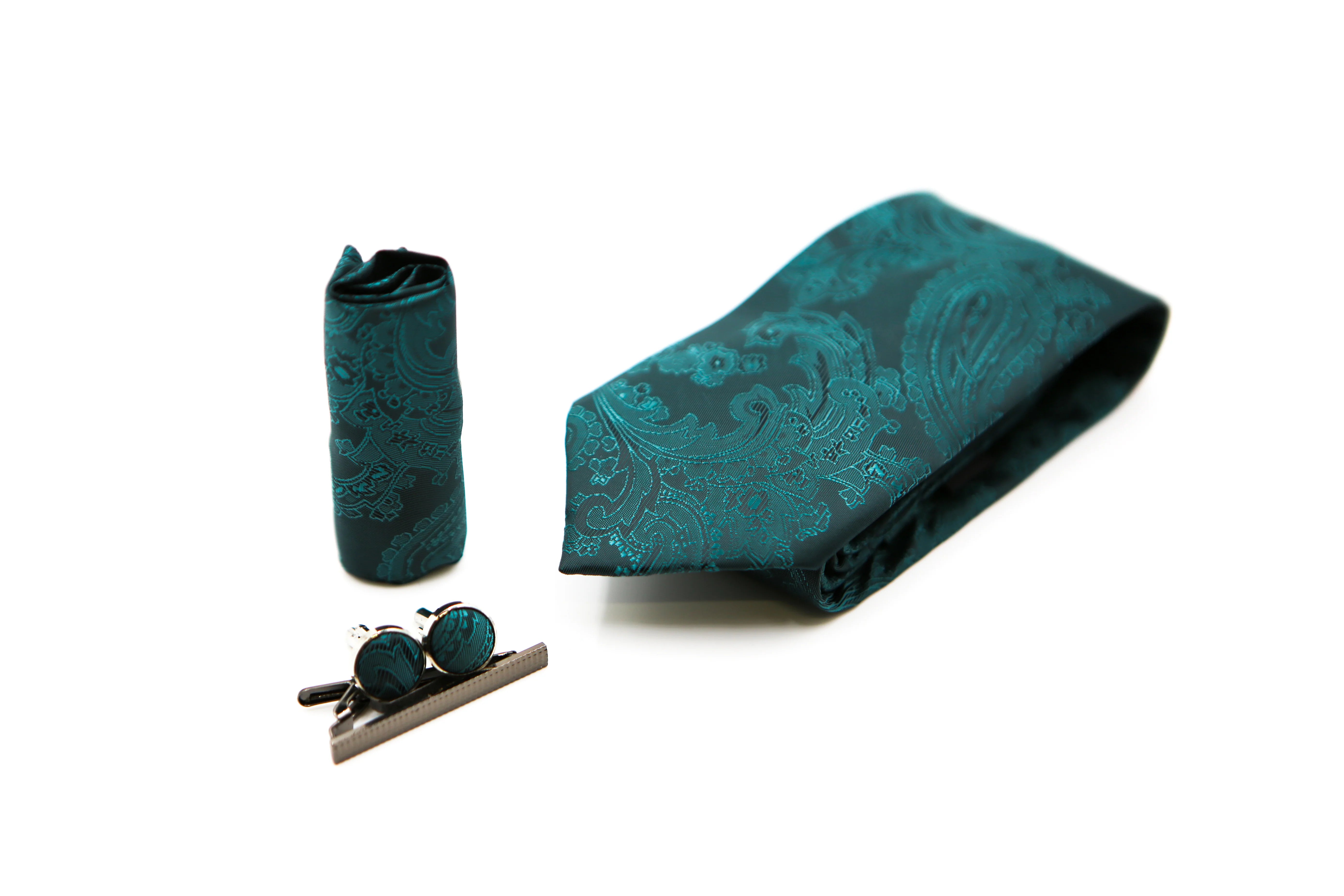 Paul Andrew: Green Paisley Tie Set