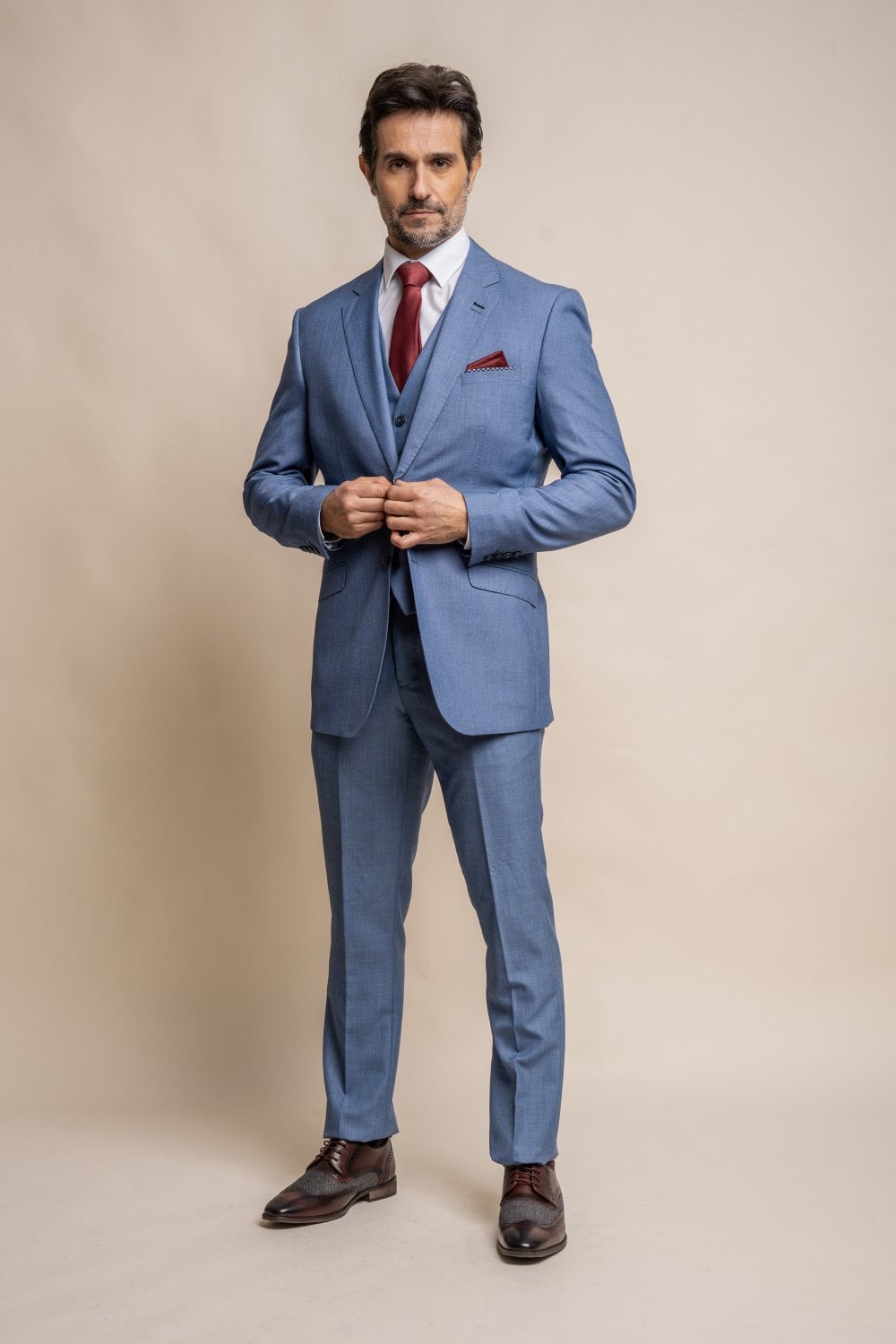 HOUSE OF CAVANI BLUE JAY SHORT THREE PIECE SUIT