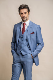 HOUSE OF CAVANI BLUE JAY SHORT THREE PIECE SUIT