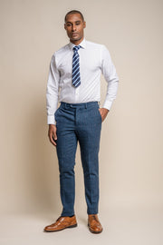 HOUSE OF CAVANI CARNEGI NAVY SHORT TWEED CHECK SUIT