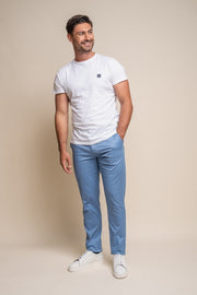 HOUSE OF CAVANI DAKOTA SKY BLUE REGULAR CHINO