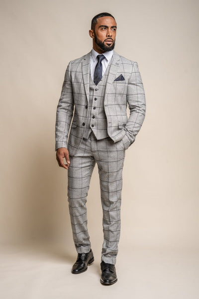 HOUSE OF CAVANI GHOST TWEED THREE PIECE SUIT