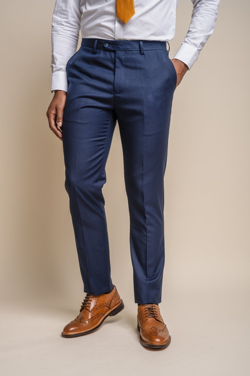 HOUSE OF CAVANI Jefferson Navy Long Three Piece Suit