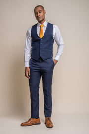 HOUSE OF CAVANI JEFFERSON NAVY SHORT THREE PIECE SUIT