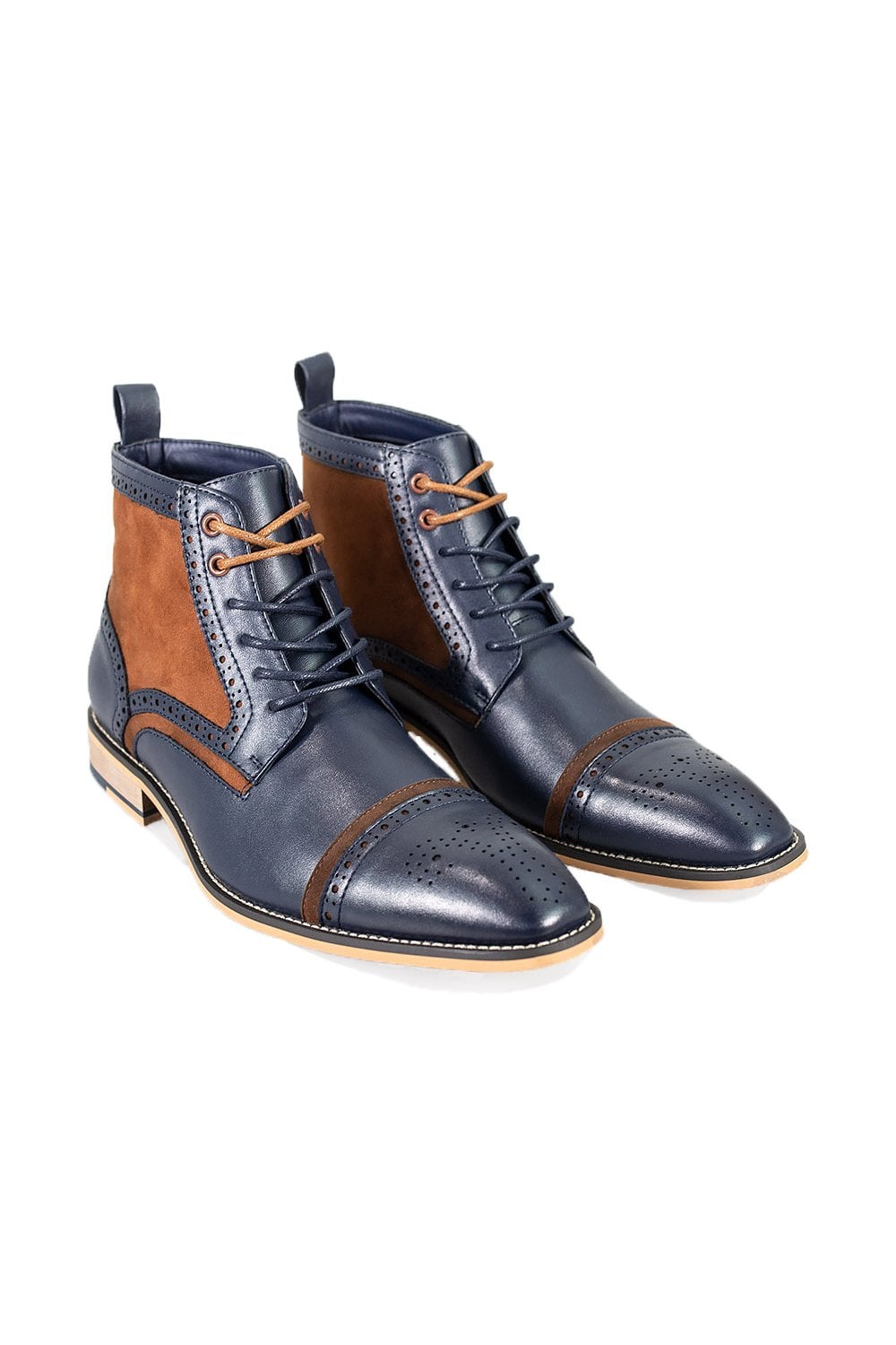 HOUSE OF CAVANI Modena NAVY LACE UP BOOTS