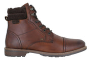 RED TAPE HARDY MENS CLASSIC LEATHER SIDE ZIP ANKLE BOOTS