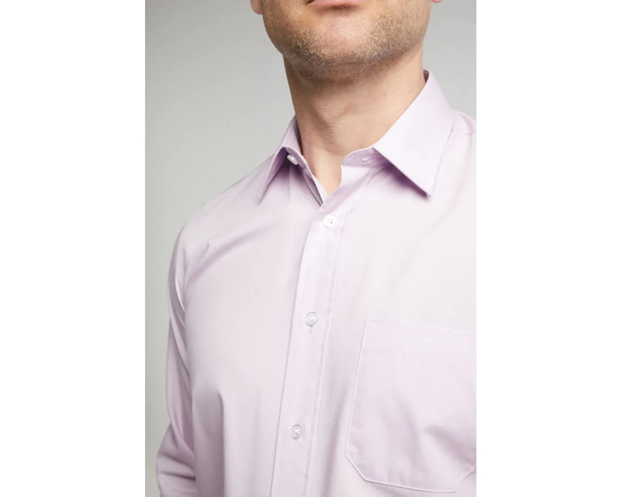 DOUBLE TWO LILAC CLASSIC EASY CARE LONG SLEEVE SHIRT